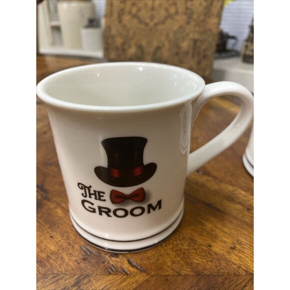 Home Essentials Bride and Groom Matching Coffee Mugs - Picture 3 of 6